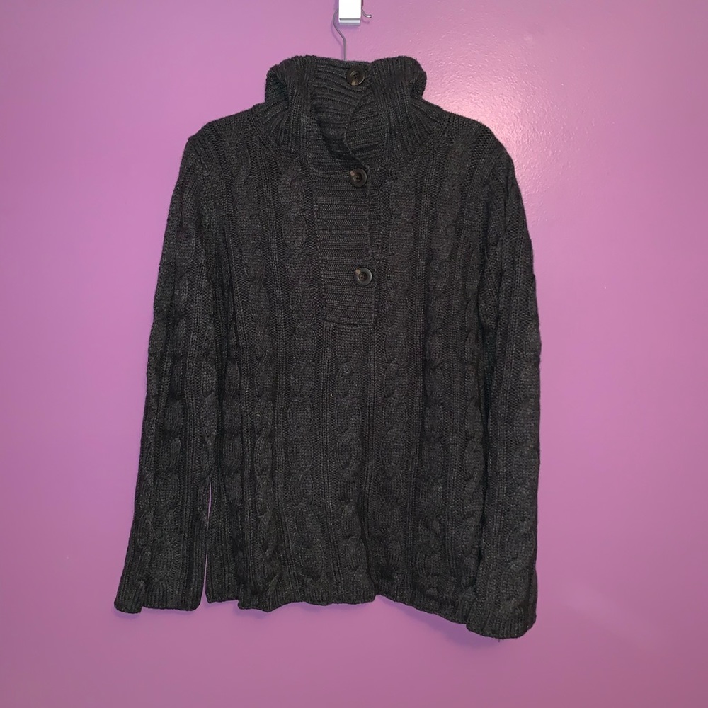 3/4 Button up knit sweater